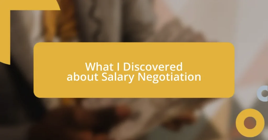 What I Discovered about Salary Negotiation